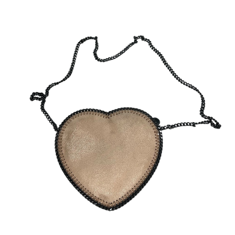 Stella McCartney Tan and Black Heart Crossbody Bag